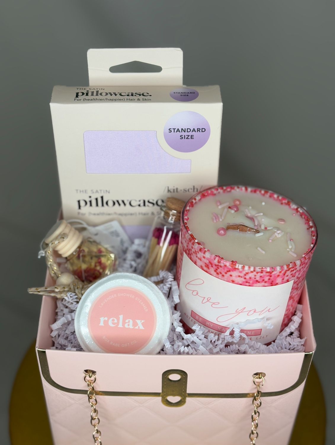 Love You Gift Basket Purse