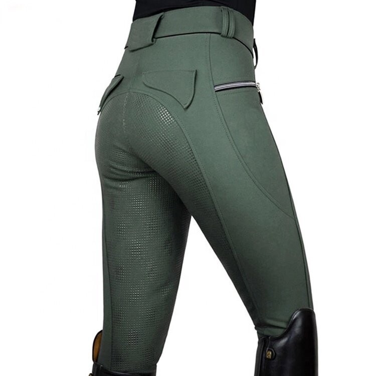 Custom Style Equestrian Leggings with Pockets Women Horse Riding Pants Equestrian Clothing With Logo