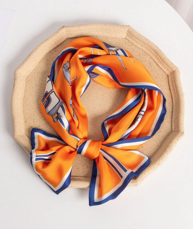 Horse Print Twilly Scarf