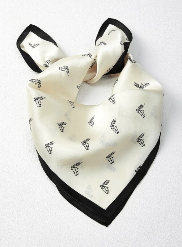 PREMIUM 12MM 100% SILK HORSE PATTERN BANDANA