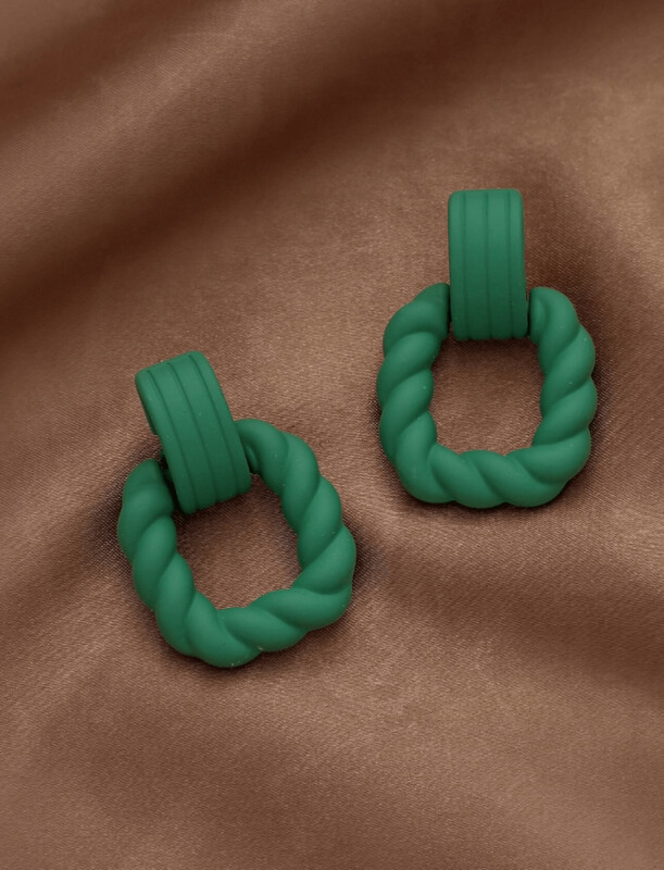Twist Geometric Drop Earrings