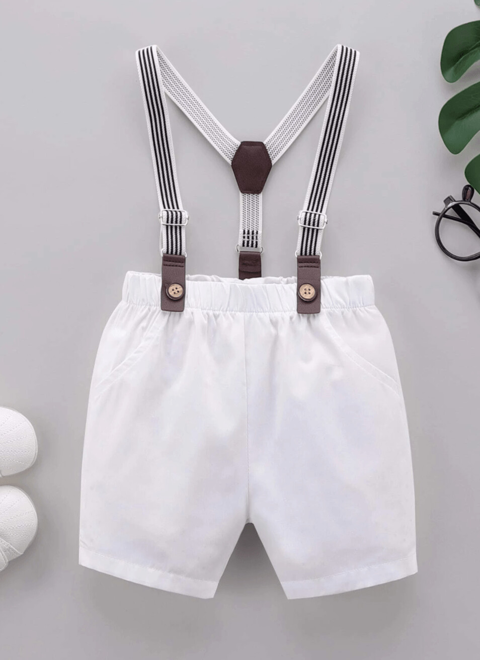 Baby Pocket Patched Pinafore Shorts