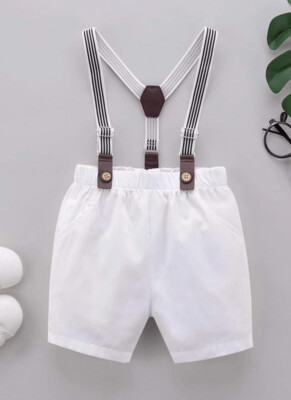 Baby Pocket Patched Pinafore Shorts