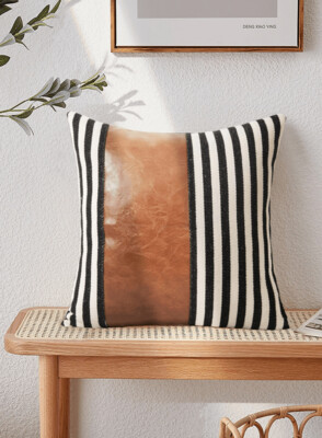 Striped Print Cushion Cover Without Filler