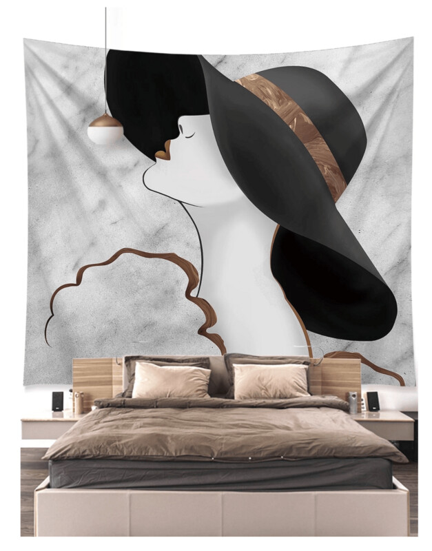 Woman Figure Graphic Tapestry