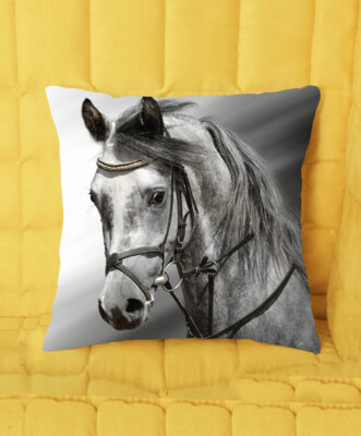 Horse Print Cushion Cover Without Filler