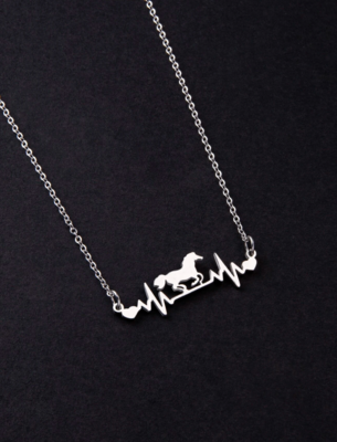Heartbeat & Horse Decor Necklace