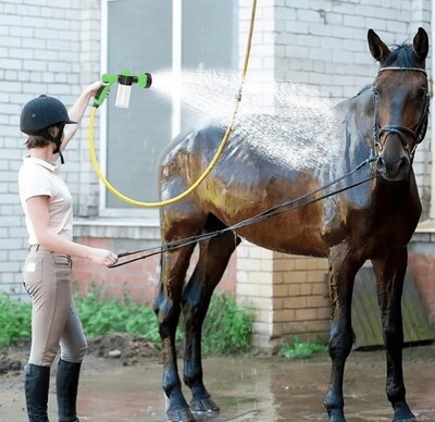 Pet Horse Shower Sprayer Adjustable High-Pressure Sprayer Nozzle Hose Dog Shower Gun Wash Garden Animal Horse Car Cleaning Tool