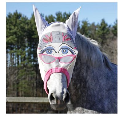 Dura-Mesh Granny Design Fly Horse Masks | Whimsical Patterns & Superior Protection | 1000D Durable Fabric | 70% UV Shielding | Comfort and Style | Size Full Size Dura-Mesh Granny Design Fly Horse Masks | Whimsical Patterns & Superior Protection | 1000D Durable Fabric | 70% UV Shielding | Comfort and Style | Size Full Size