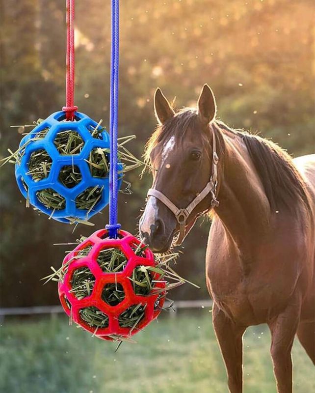 1Pc Ball Hanging Feeding Toy For Horse Horse Goat Sheep Relieve Stress Horse Treat Ball Horse Treat Ball Hay Feeder Toy (random color)