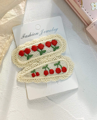 cherry shaped hair clips