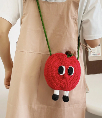 strawberry knit bag