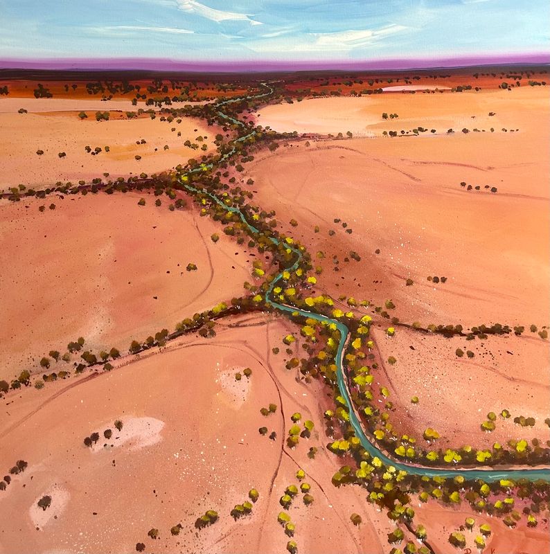 &quot;A JOURNEY THROUGH THE OUTBACK&quot;  100 X100cm