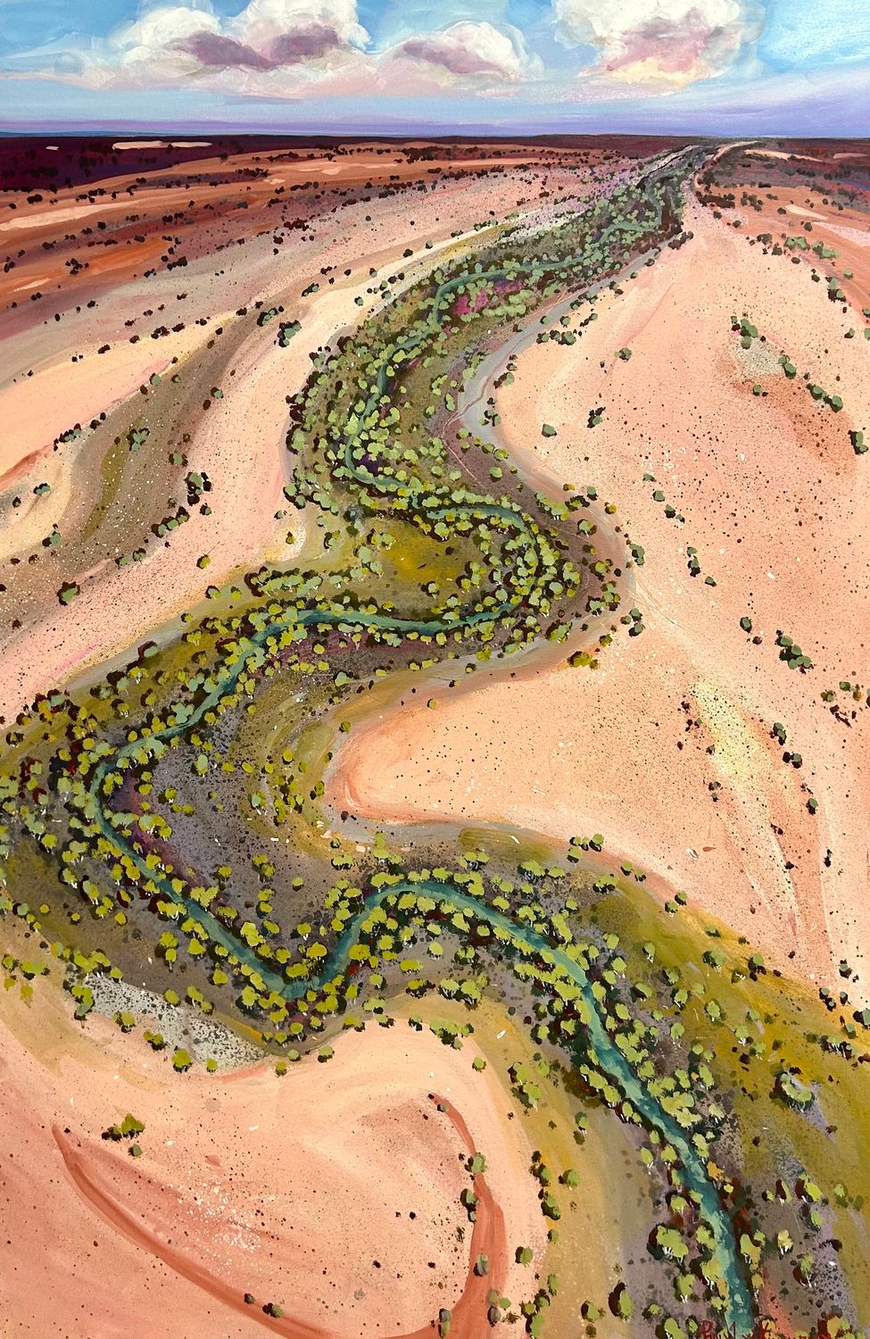 &quot;WHEN THE RIVERS RUN&quot;   80 cm x 120 cm