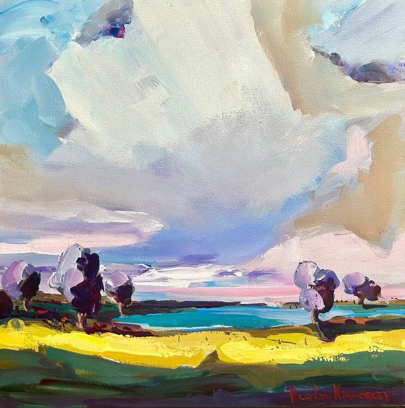 &quot;LIGHT OVER THE LAKE&quot;   50 cm x 50 cm