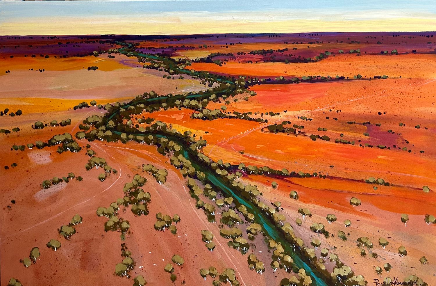 &quot;FLOWING THROUGH THE OUTBACK&quot;  120cm x 80cm