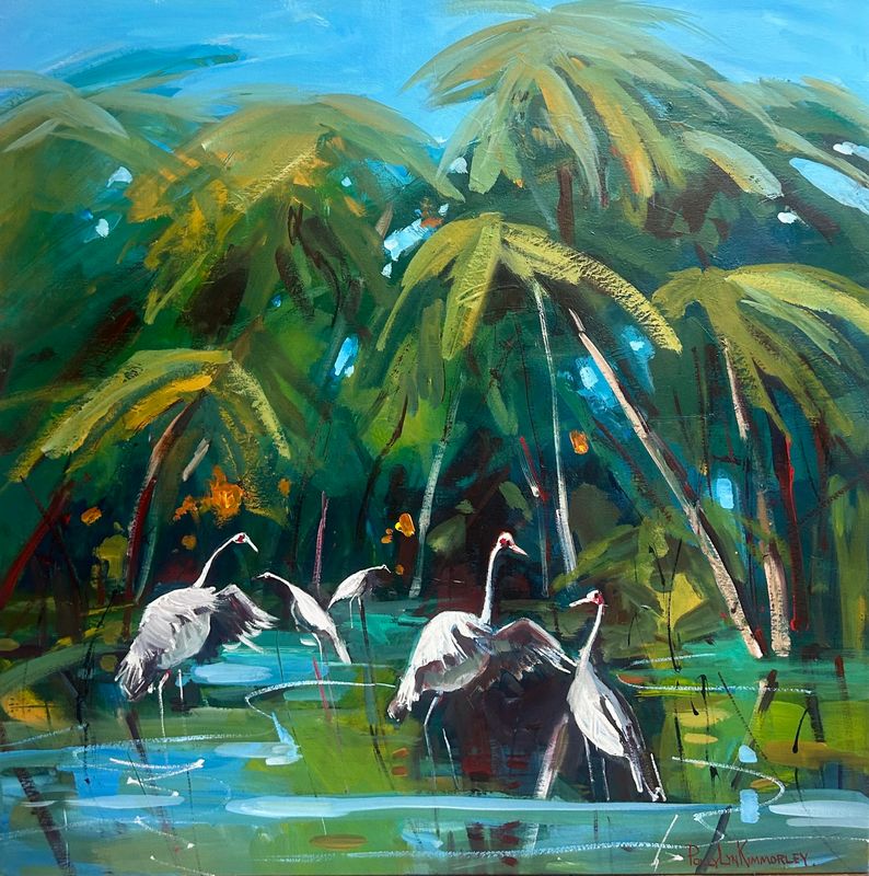 &quot;FLOCKING TOGETHER&quot;  80 cm x 80 cm