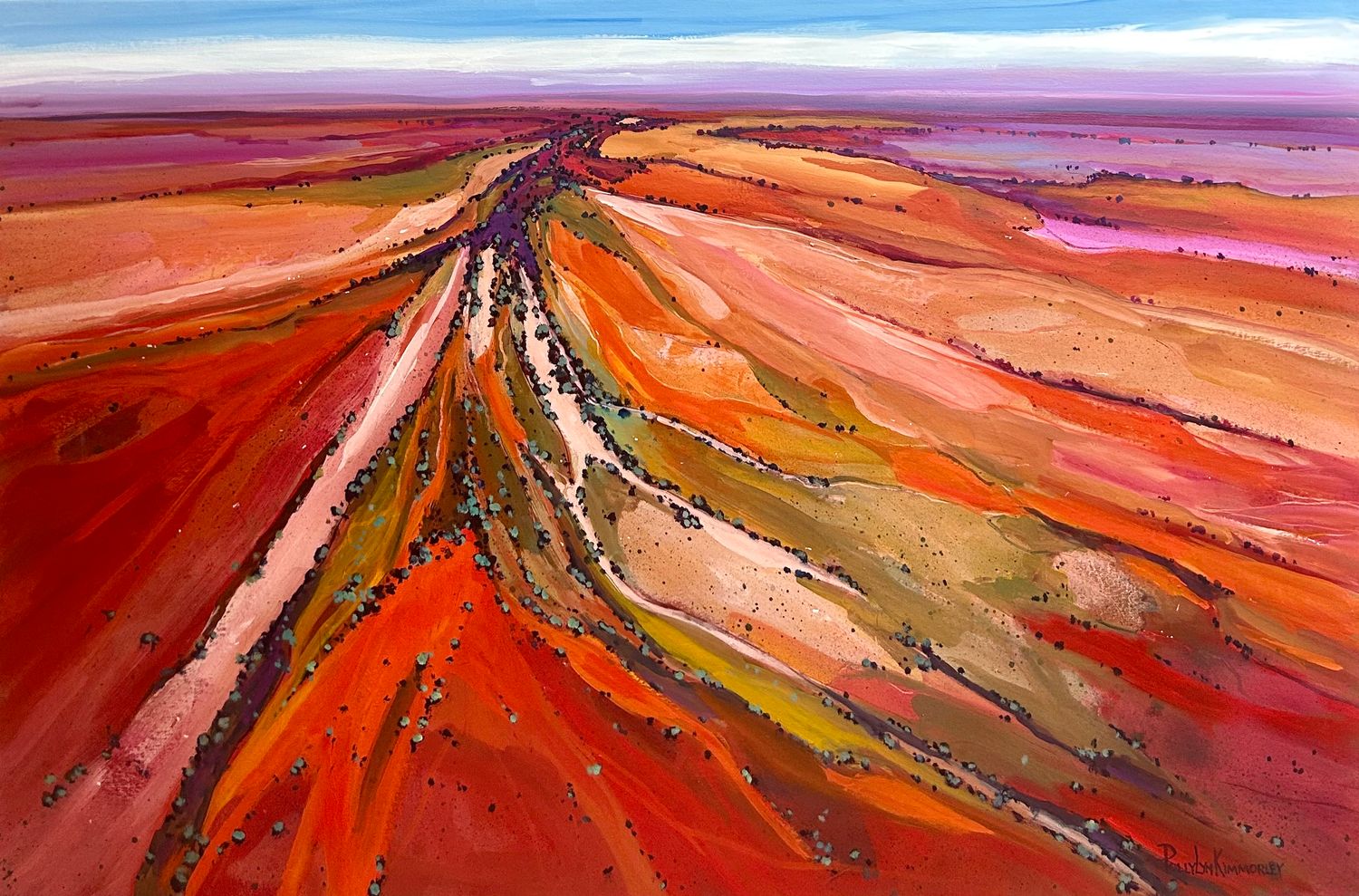 &quot;FLOWING TAPESTRY&quot; 120 cm x 80cm