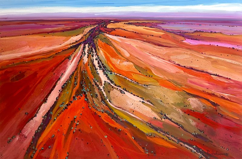 &quot;FLOWING TAPESTRY&quot; 120 cm x 80cm