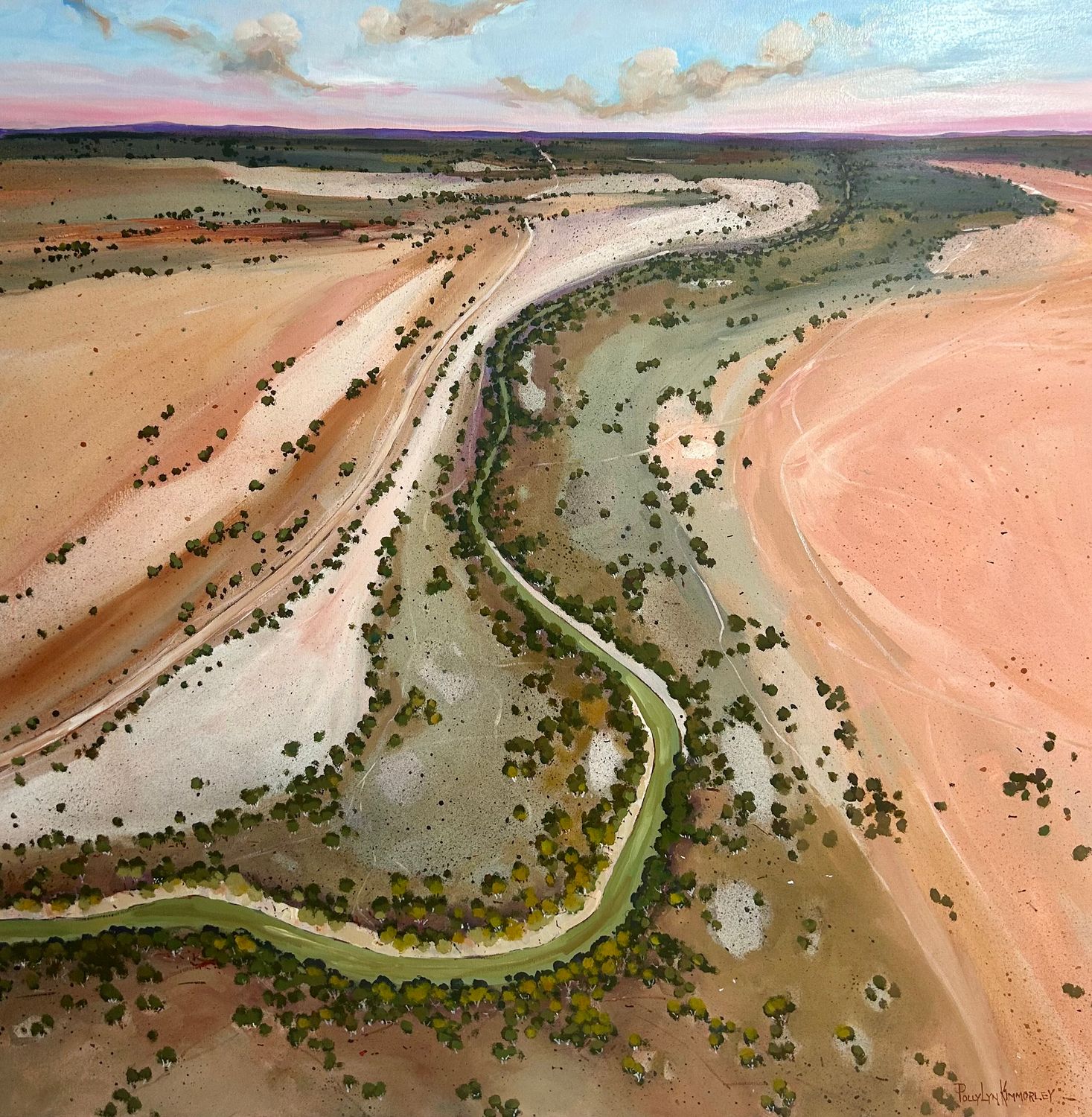 &quot;TAKE THE RIVER ROAD HOME&quot;  120cm x 120cm