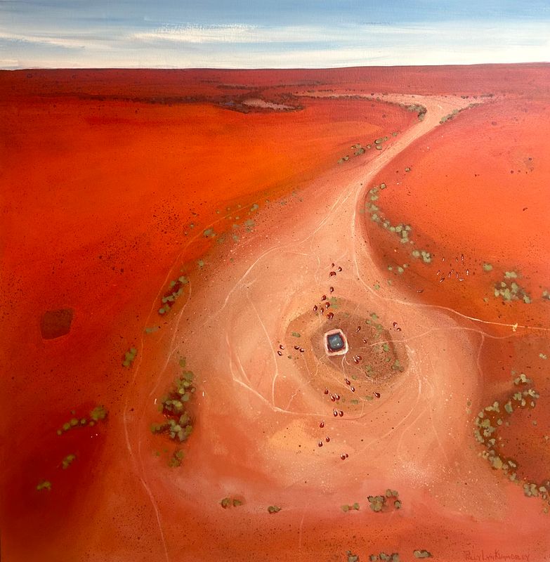 "GATHERING AT THE WATERHOLE"