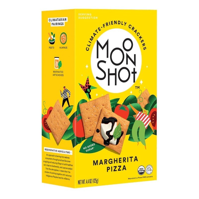 Moonshot Organic Margherita Pizza Climate-Friendly Crackers