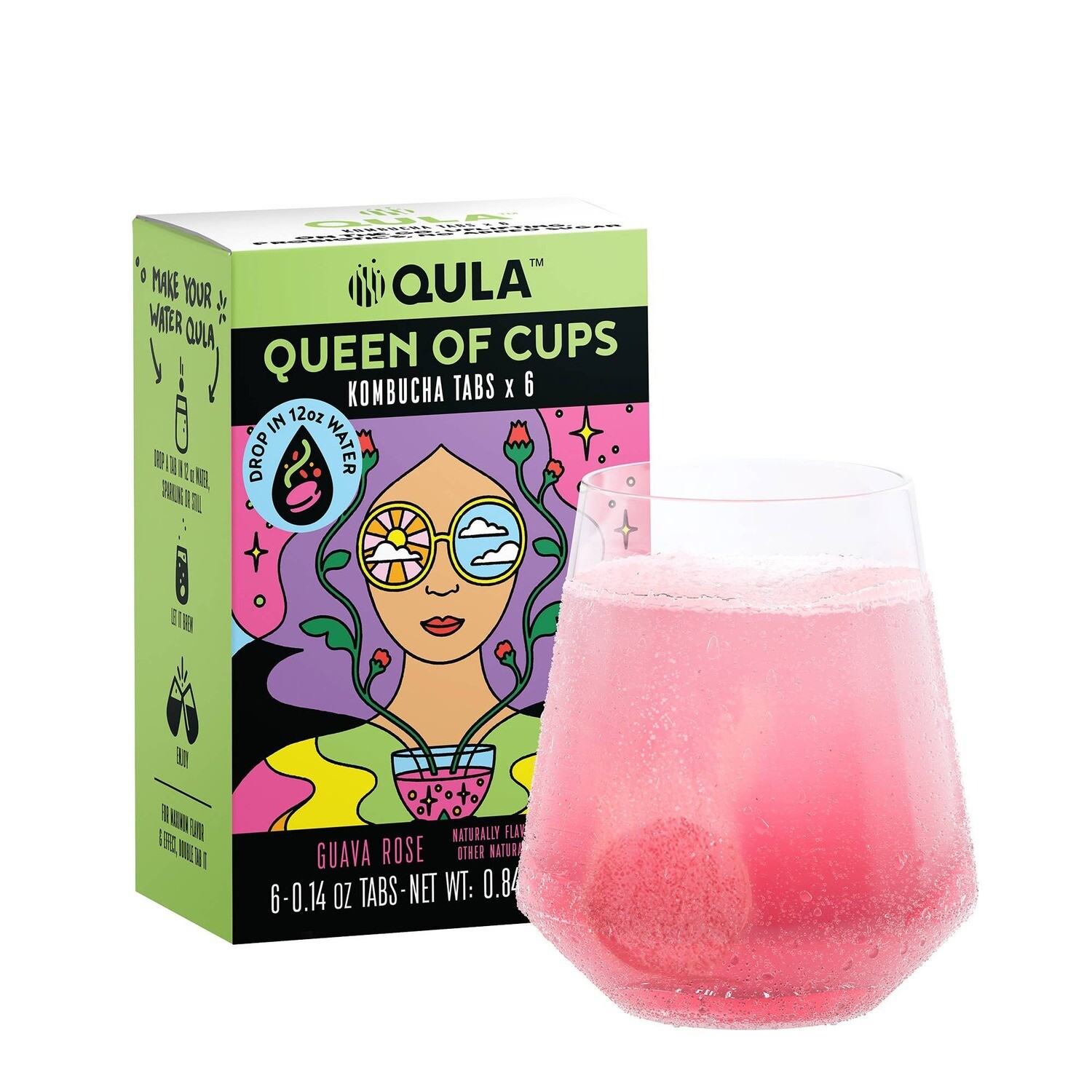 Qula Guava Rose Kombucha Tabs