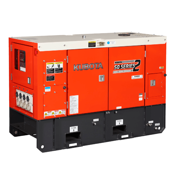 Kubota SQ3300-AU-B Diesel Generator, 30kVA Three Phase, Super Quiet and Heavy Duty. 