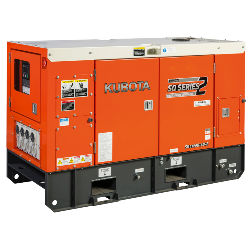 Kubota SQ1120B-AU-B Diesel Generator 11.2kVA  Single Phase, Super Quiet Power, Please contact us for Price. 