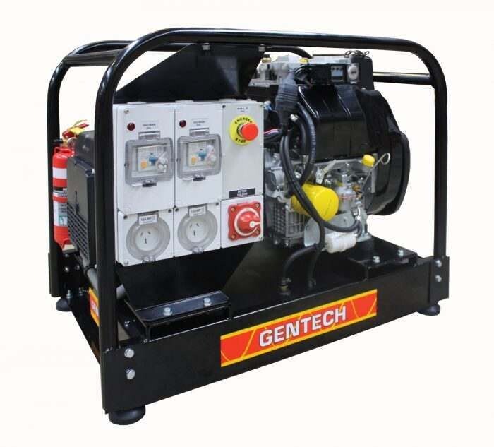 Gentech Mine Spec 6.8 kVA @ 0.8pF Yanmar L100N5 electric start diesel powered generator 1-phase 50Hz 3000rpm in rollover frame