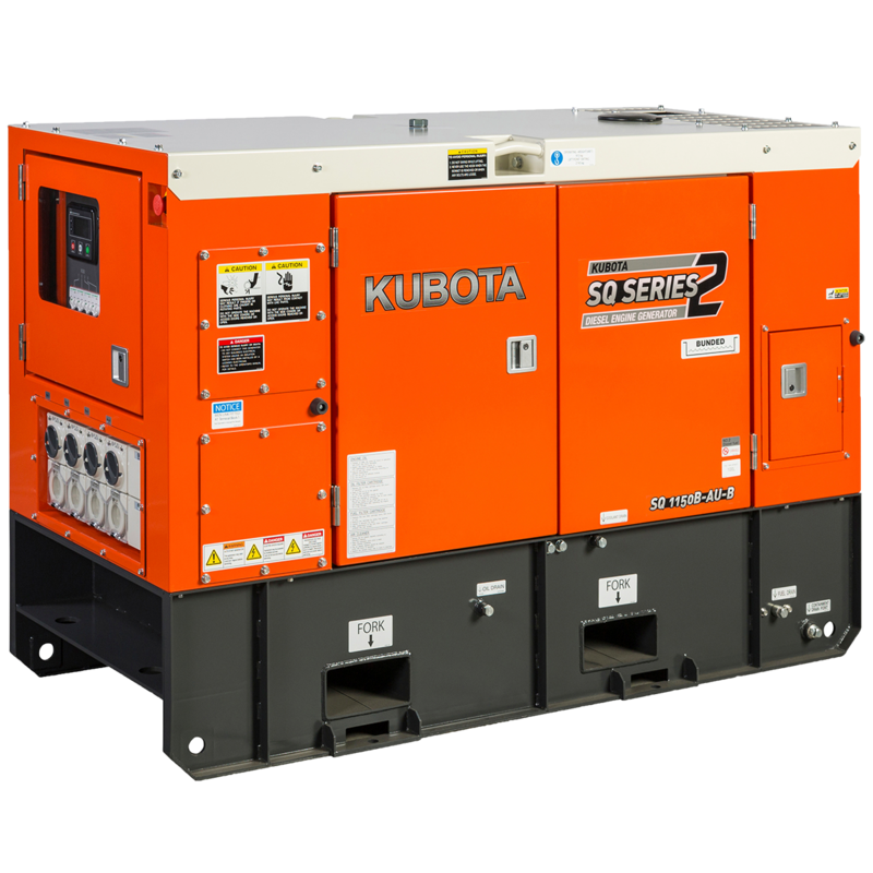 Kubota SQ1150B-AU-B Diesel Generator, 15kVA Single Phase, Super Quiet and Heavy Duty, Please Contact us for Price.