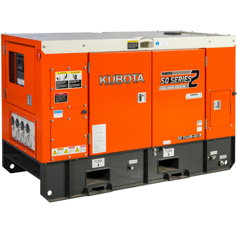 Kubota SQ3140B-AU-B Diesel Generator, 14kVA Three Phase, Super Quiet and Heavy Duty Power, Please Contact us for Price.