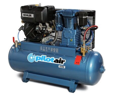 Pilot K25D Air Compressor- KOHLER diesel/KD350 (ES) /150 L Rec./457 L/min FAD