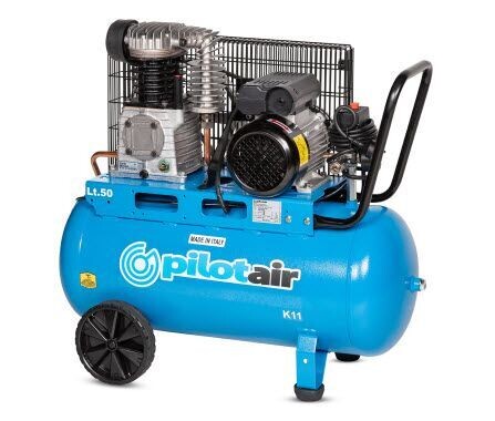 Pilot K11-50 Air Compressor, Portable, 2HP, 240V, 50L Receiver