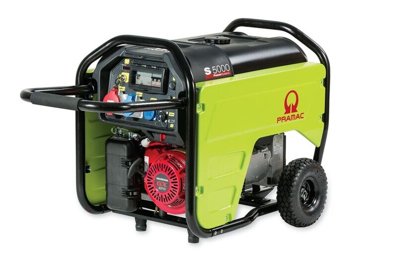 PRAMAC GENERATING SET NEW S5000 + CONN + AVR Single phase 5.3kVA 230V 50Hz Honda GX270 Engine Electric start / Petrol + HAU3 3 x 15A 1ph Australian Retail outlets PRAMAC GENERATING SET NEW S5000 + CONN + AVR Single phase 5.3kVA 230V 50Hz Honda GX270 Engine Electric start / Petrol + HAU3 3 x 15A 1ph Australian Retail outlets