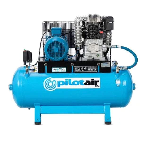 Pilot Air K30 7.5HP 415V 3-Phase Air Compressor - 681L/min (24.1CFM) Free Air Delivery - Available in Darwin NT - Freight Included