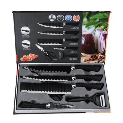 6 Pieces Scissor Vegetable Fruit Peeler Sharp Stainless Steel Kitchen Knives Set