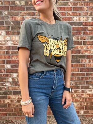 Honey Your Vibe is Golden Graphic Tee