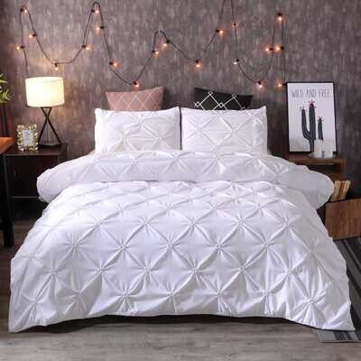 Craft Home Textile Robinson Plain Solid Color Quilt Cover Bedding Three-piece Quilt Cover Pillowcase