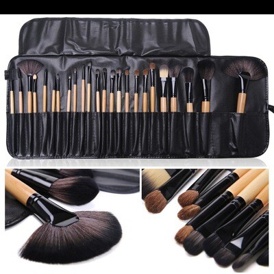 24 makeup brushes in stock wood color makeup brush set