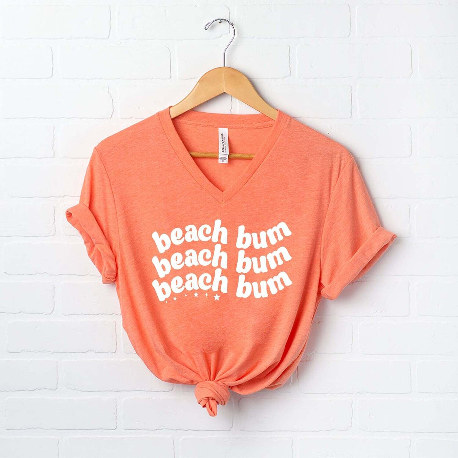Beach Bum Wavy | Short Sleeve V-Neck