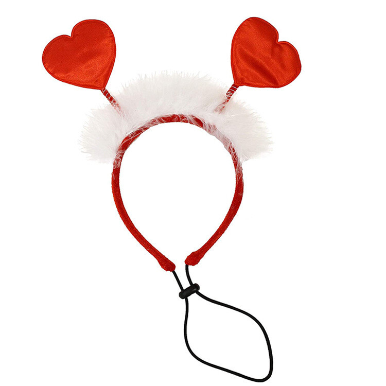 Pet Valentine's Day Decoration Set Dog Party Decoration Hat Props