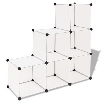 vidaXL Storage Cube Organizer Shoe Shelf with 6/9 Compartments Black/White