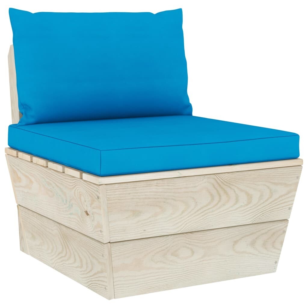 vidaXL Pallet Sofa Cushions 2 pcs Light Blue Fabric