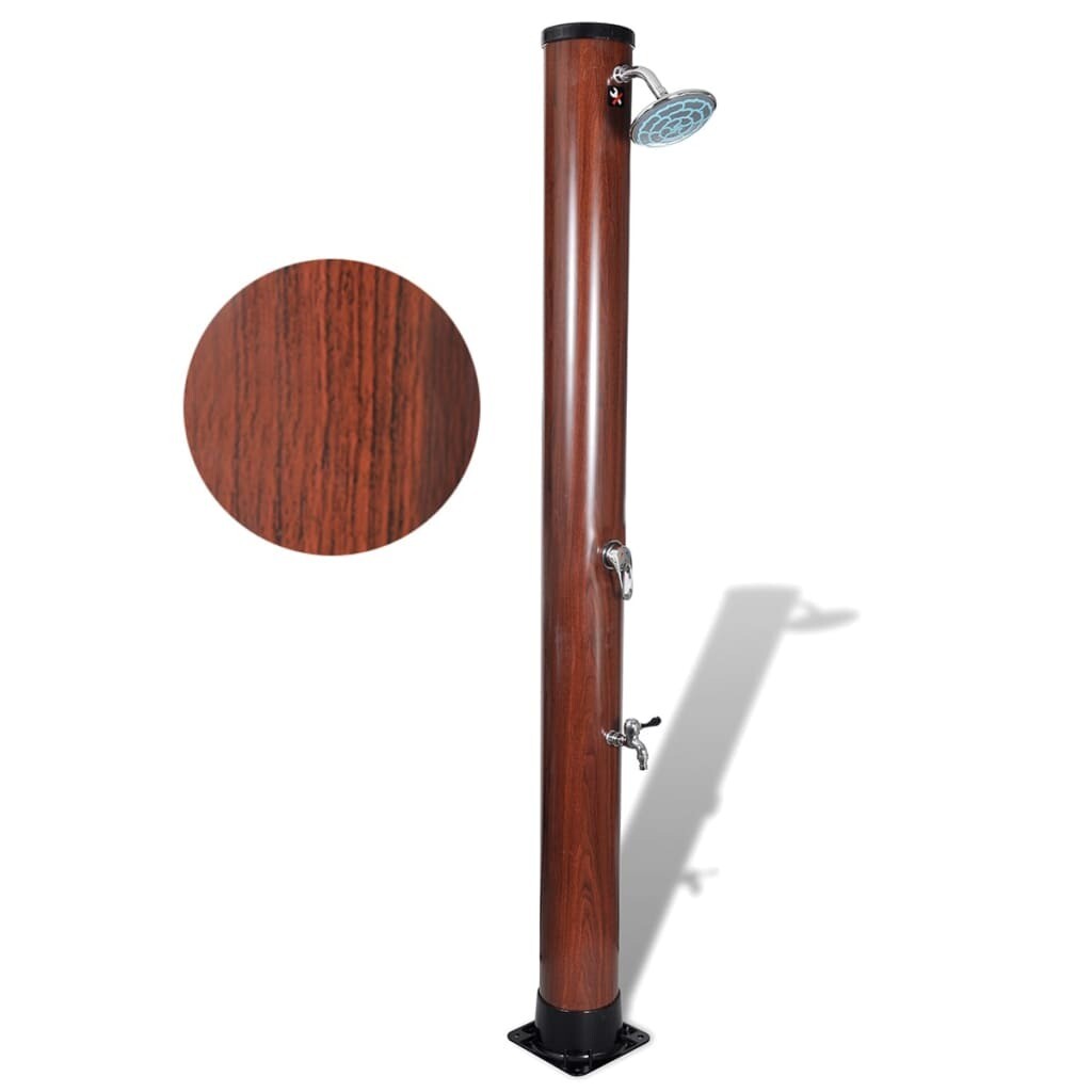 vidaXL 7 ft Pool Solar Shower with Faux Wood Finish