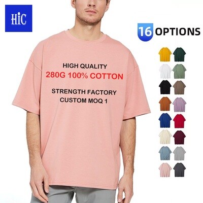 High Quality Heavyweight 100% Cotton Oversized Printed Embroidered Plain Tee plus size