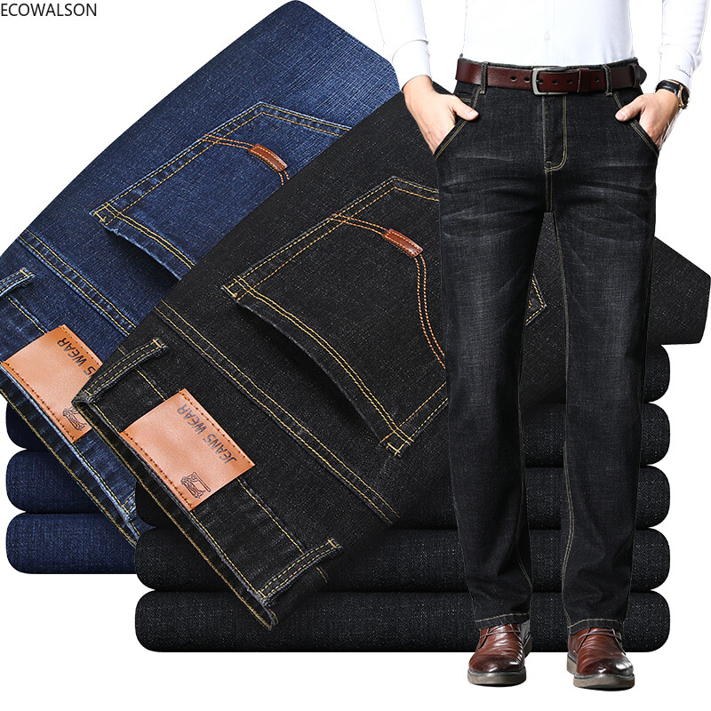 2022 New Men Fashion Jeans Business Casual Stretch Slim Jeans Classic Trousers Denim Pants Plus Size 28-40 Pantalones Hombre