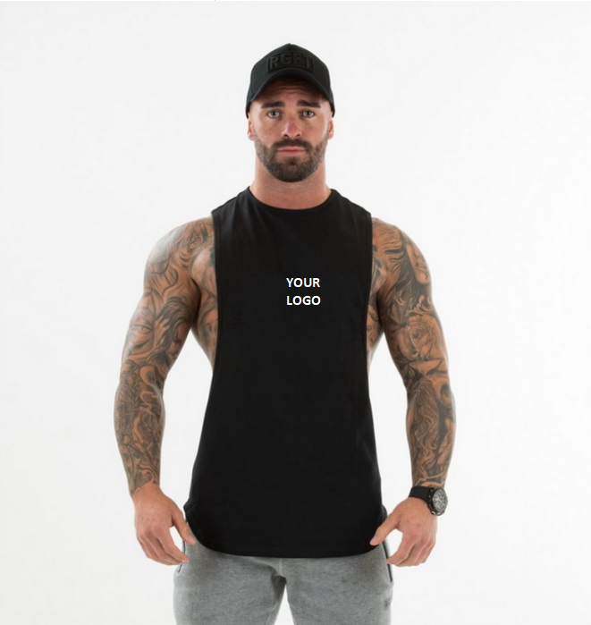 Best Selling Fitness Running 2022 New Summer Men Vest Round Neck Sportswear Solid Color Sleeve T Shirt