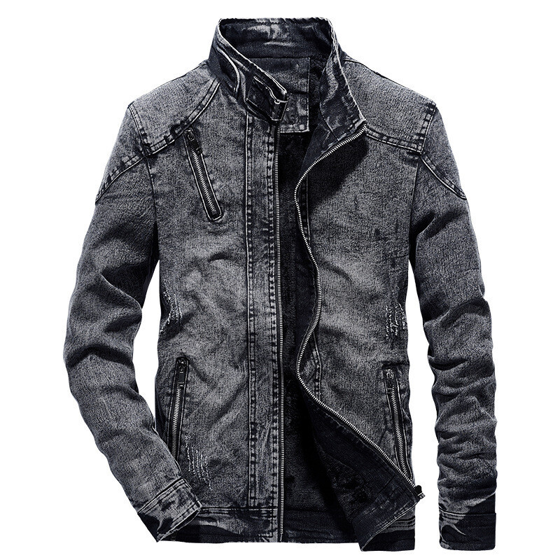 Denim Men Jackets New Style Coats Zipper Cotton Material High Quality Male Casual Classic Blue Black Fashion Jeans Clothing