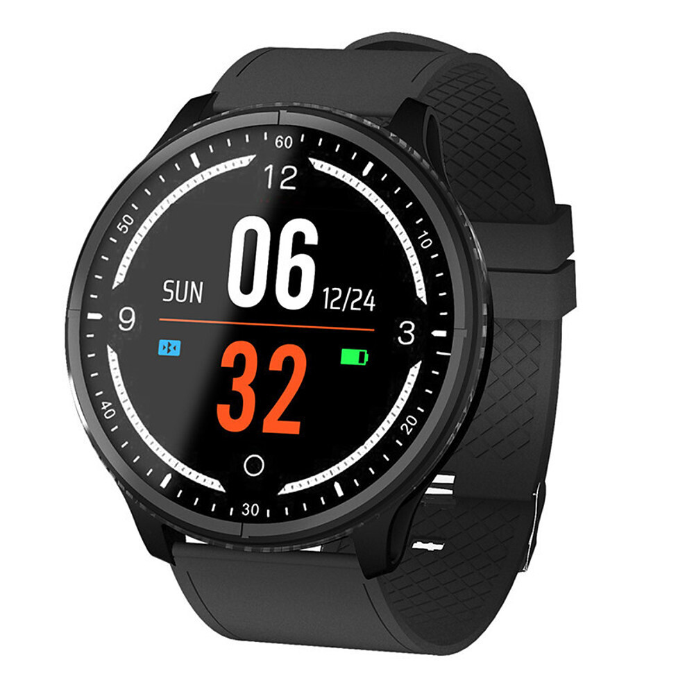 P69 Men Smartwatch Android iOS Bluetooth Waterproof Touch Screen Heart Rate Monitor Blood Pressure Measurement Sports Pedometer Call Reminder Activity Tracker Sleep Tracker Sedentary Reminder